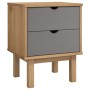 OTTA bedside table in brown and gray pine wood 45x39x57 cm by vidaXL, Nightstands - Ref: Foro24-348577, Price: 69,79 €, Disco...