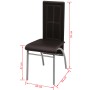 Dining chairs 4 units brown synthetic leather by , dining chairs - Ref: Foro24-242923, Price: 154,42 €, Discount: %