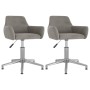 2 pcs Light Gray Velvet Swivel Dining Chairs by , dining chairs - Ref: Foro24-331096, Price: 119,99 €, Discount: %