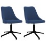 Sillas de comedor giratorias 2 unidades tela azul de , Sillas de comedor - Ref: Foro24-330908, Precio: 122,46 €, Descuento: %