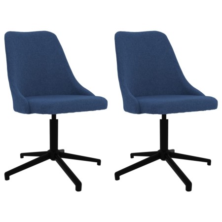 Swivel dining chairs 2 units blue fabric by , dining chairs - Ref: Foro24-330908, Price: 122,46 €, Discount: %