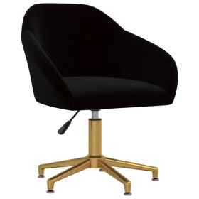 Black Velvet Swivel Dining Chair by , dining chairs - Ref: Foro24-330595, Price: 185,99 €, Discount: %