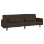 Sofá cama de 2 plazas con dos almohadas tela marrón oscuro de , Sofás - Ref: Foro24-337494, Precio: 203,63 €, Descuento: %