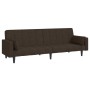 Sofá cama de 2 plazas con dos almohadas tela marrón oscuro de , Sofás - Ref: Foro24-337494, Precio: 203,63 €, Descuento: %