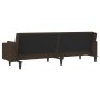 Sofá cama de 2 plazas con dos almohadas tela marrón oscuro de , Sofás - Ref: Foro24-337494, Precio: 203,63 €, Descuento: %