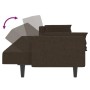 Sofá cama de 2 plazas con dos almohadas tela marrón oscuro de , Sofás - Ref: Foro24-337494, Precio: 203,63 €, Descuento: %