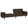 Sofá cama de 2 plazas con dos almohadas tela marrón oscuro de , Sofás - Ref: Foro24-337494, Precio: 203,63 €, Descuento: %