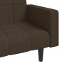 2-Sitzer-Schlafsofa mit zwei Kissen aus dunkelbraunem Stoff von , Sofas - Ref: Foro24-337494, Preis: 203,63 €, Rabatt: %