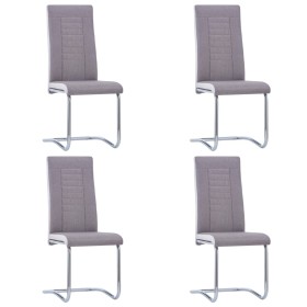 Cantilever dining chairs 4 units taupe fabric by , dining chairs - Ref: Foro24-281752, Price: 232,99 €, Discount: %