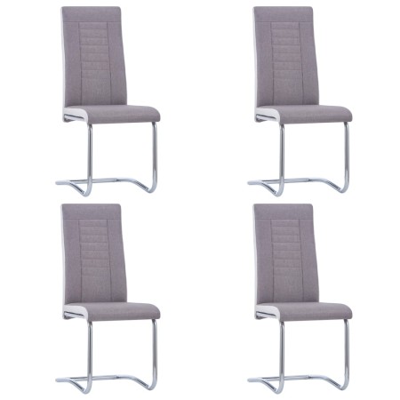 Cantilever dining chairs 4 units taupe fabric by , dining chairs - Ref: Foro24-281752, Price: 232,99 €, Discount: %