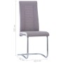 Cantilever dining chairs 4 units taupe fabric by , dining chairs - Ref: Foro24-281752, Price: 232,99 €, Discount: %