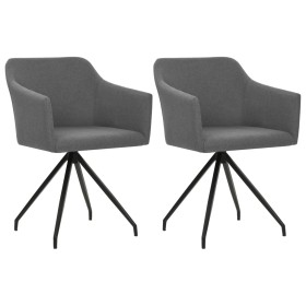 Swivel dining chairs 2 units light gray fabric by , dining chairs - Ref: Foro24-323072, Price: 219,99 €, Discount: %