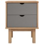 OTTA bedside table in brown and gray pine wood 45x39x57 cm by vidaXL, Nightstands - Ref: Foro24-348577, Price: 69,79 €, Disco...