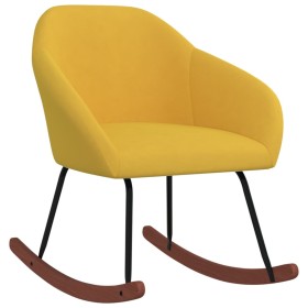 Yellow fabric rocking chair by , Rocking chairs - Ref: Foro24-330618, Price: 91,99 €, Discount: %