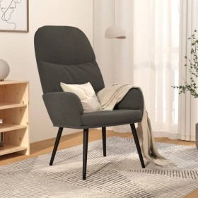 Silla de relajación de terciopelo gris oscuro de , Sillones - Ref: Foro24-341002, Precio: 89,87 €, Descuento: %