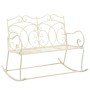 White aged metal garden bench 104 cm by , garden benches - Ref: Foro24-45436, Price: 143,46 €, Discount: %