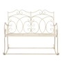 Banco de jardín metal blanco envejecido 104 cm de , Bancos de jardín - Ref: Foro24-45436, Precio: 124,40 €, Descuento: %