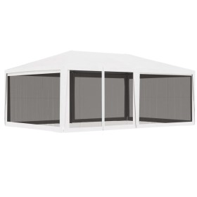 Festzelt mit 4 weißen Netzwänden 4x6 m von , Zelte und Pavillons - Ref: Foro24-48523, Preis: 172,99 €, Rabatt: %