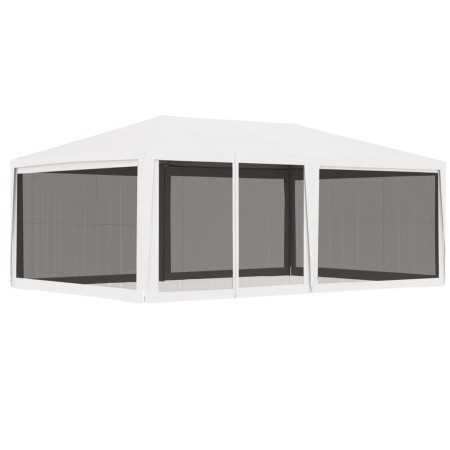 Festzelt mit 4 weißen Netzwänden 4x6 m von , Zelte und Pavillons - Ref: Foro24-48523, Preis: 173,33 €, Rabatt: %