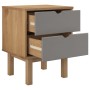 OTTA bedside table in brown and gray pine wood 45x39x57 cm by vidaXL, Nightstands - Ref: Foro24-348577, Price: 69,79 €, Disco...