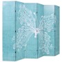 Biombo divisor plegable 228x170 cm mariposa azul de , Divisores de ambientes - Ref: Foro24-245888, Precio: 144,68 €, Descuent...