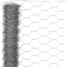 Nature Malla de alambre hexagonal 0,5x2,5 m 25 mm acero galvanizado de Nature, Paneles de vallas - Ref: Foro24-419767, Precio...