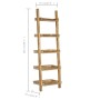 Brown solid mango wood ladder shelf 75x37x205 cm by , Bookcases and shelves - Ref: Foro24-247873, Price: 262,99 €, Discount: %