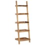 Brown solid mango wood ladder shelf 75x37x205 cm by , Bookcases and shelves - Ref: Foro24-247873, Price: 262,99 €, Discount: %