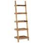 Brown solid mango wood ladder shelf 75x37x205 cm by , Bookcases and shelves - Ref: Foro24-247873, Price: 262,99 €, Discount: %