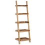 Brown solid mango wood ladder shelf 75x37x205 cm by , Bookcases and shelves - Ref: Foro24-247873, Price: 262,99 €, Discount: %