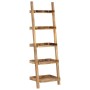 Brown solid mango wood ladder shelf 75x37x205 cm by , Bookcases and shelves - Ref: Foro24-247873, Price: 262,99 €, Discount: %