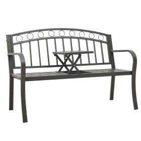 Garden bench with gray steel table 125 cm by , garden benches - Ref: Foro24-312041, Price: 141,99 €, Discount: %