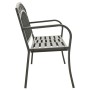 Banco de jardín con mesa acero gris 125 cm de , Bancos de jardín - Ref: Foro24-312041, Precio: 141,99 €, Descuento: %