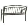 Banco de jardín con mesa acero gris 125 cm de , Bancos de jardín - Ref: Foro24-312041, Precio: 141,99 €, Descuento: %