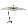 Hanging umbrella with white wooden pole 300x300 cm by , Umbrellas - Ref: Foro24-42968, Price: 149,39 €, Discount: %