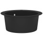 Fregadero de cocina de granito con un seno redondo negro de vidaXL, Fregaderos - Ref: Foro24-142956, Precio: 169,75 €, Descue...