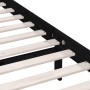 Black single solid wood bed frame 75x190 cm by , Beds and slatted bases - Ref: Foro24-810111, Price: 92,34 €, Discount: %