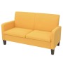 2-seater sofa 135x65x76 cm yellow by vidaXL, Sofas - Ref: Foro24-244710, Price: 231,05 €, Discount: %