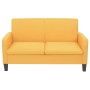 2-seater sofa 135x65x76 cm yellow by vidaXL, Sofas - Ref: Foro24-244710, Price: 233,47 €, Discount: %