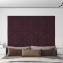 Wall panels 12 pcs purple fabric 30x30 cm 0.54 m² by , Wall covering - Ref: Foro24-343934, Price: 33,96 €, Discount: %