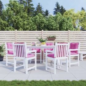 Kissen für Gartenstühle mit niedriger Rückenlehne, 6 Stück, rosa Stoff, 100 x 50 x 7 cm von , Kissen für Stühle und Sofas - R...