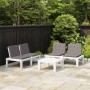 3-teiliges Gartenmöbel-Set mit weißen Kunststoffkissen von , Gartensets - Ref: Foro24-3059827, Preis: 306,09 €, Rabatt: %