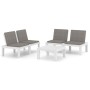 3-piece garden furniture set with white plastic cushions by , Garden sets - Ref: Foro24-3059827, Price: 306,09 €, Discount: %