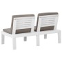 3-piece garden furniture set with white plastic cushions by , Garden sets - Ref: Foro24-3059827, Price: 306,09 €, Discount: %