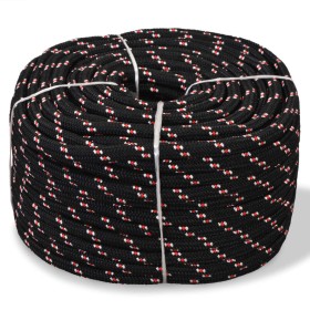 Polypropylene marine rope 8 mm 100 m black by vidaXL, Ropes and metal cords - Ref: Foro24-91285, Price: 32,32 €, Discount: %