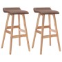 Kitchen stools 2 units gray taupe fabric by , Kitchen stools - Ref: Foro24-249579, Price: 137,72 €, Discount: %