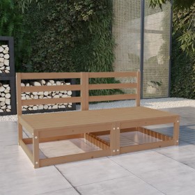 2-seater garden sofa honey brown solid pine wood by , Outdoor sofas - Ref: Foro24-3075232, Price: 134,99 €, Discount: %