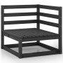 Garden furniture set 3 pieces black solid pine wood by , Garden sets - Ref: Foro24-3075473, Price: 228,54 €, Discount: %