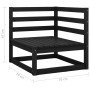 Garden furniture set 3 pieces black solid pine wood by , Garden sets - Ref: Foro24-3075473, Price: 228,54 €, Discount: %