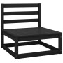 Garden furniture set 4 pieces black solid pine wood by , Garden sets - Ref: Foro24-3075478, Price: 302,81 €, Discount: %